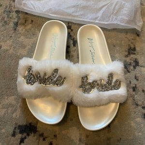 Betsy Johnson bride slippers